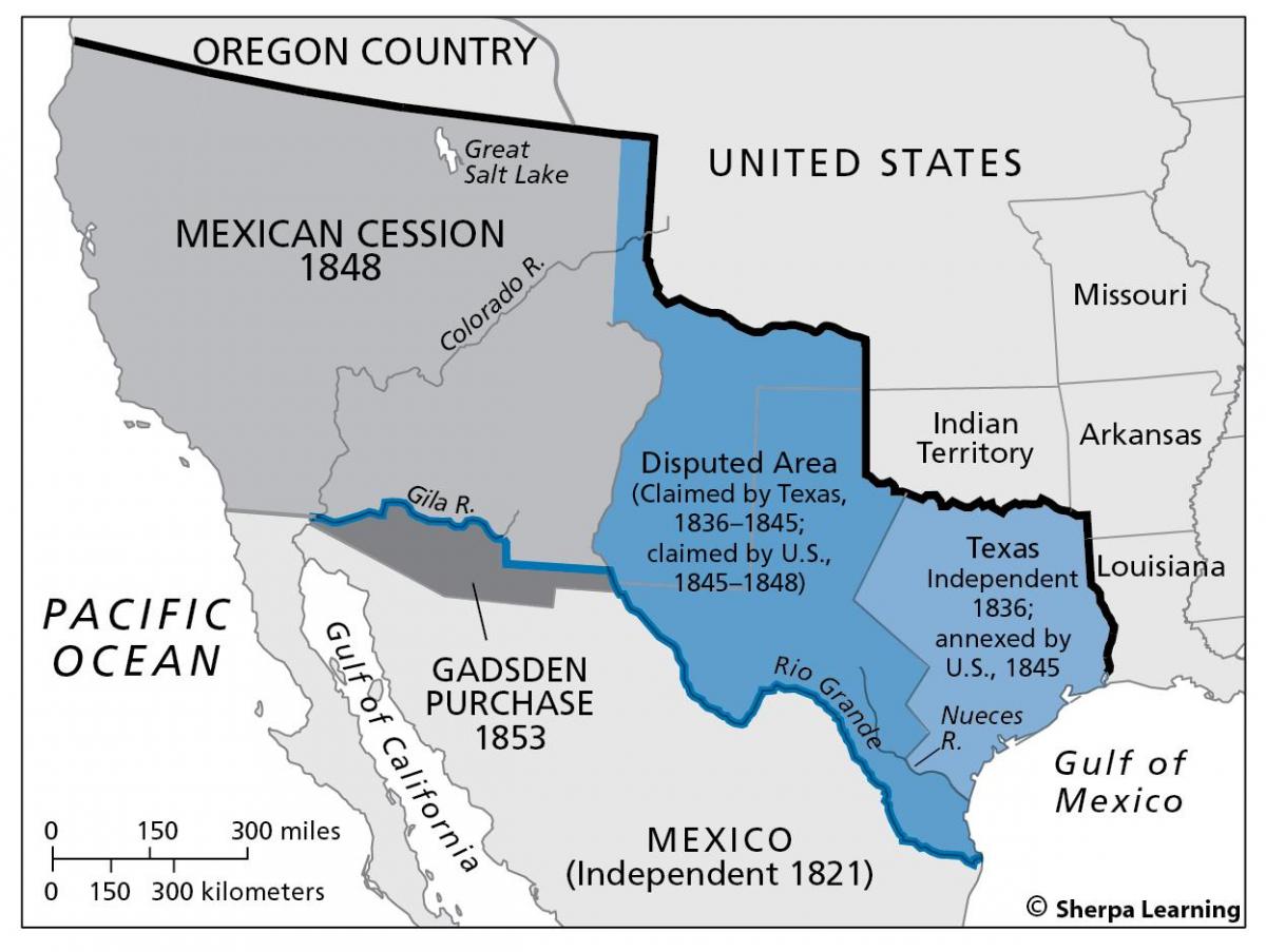 zemljevid mehiški odstopu