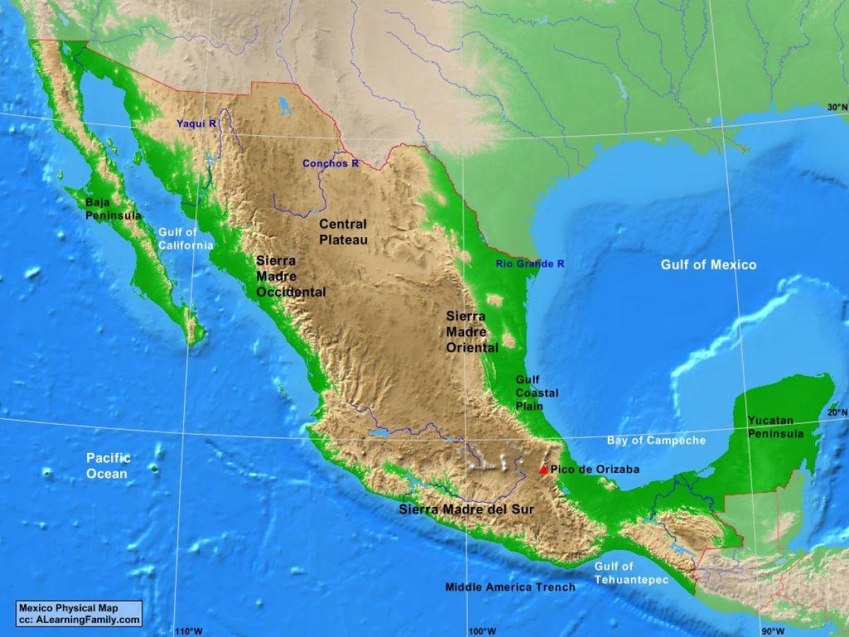 planota Mehike zemljevid
