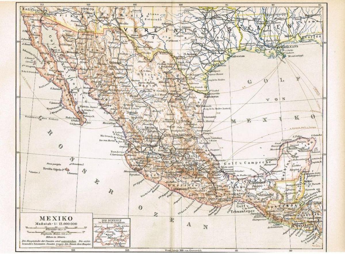 Mehika stari zemljevid