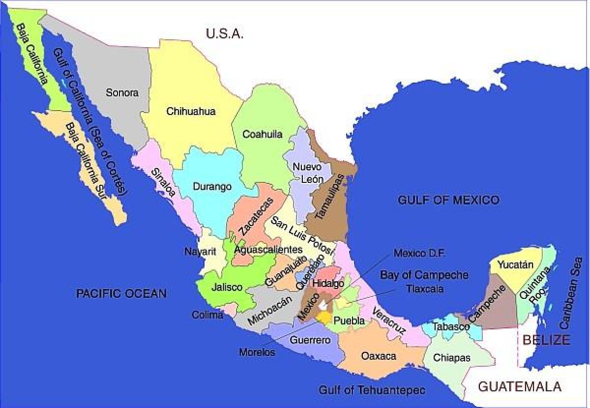 Mehika zemljevid članice