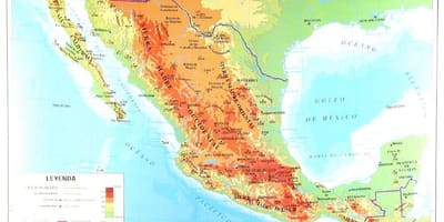 Geografski zemljevid Mehike