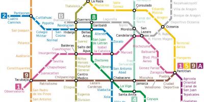 Metro zemljevid Mehike