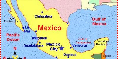 Zemljevid Mehike