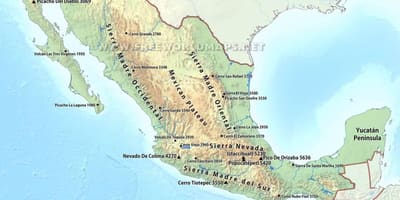 Zemljevid Mehike puščavi