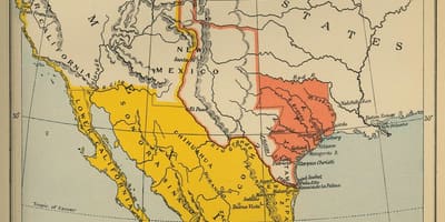 Zemljevid Mehike 1700