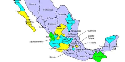 Zemljevid mexico je članice