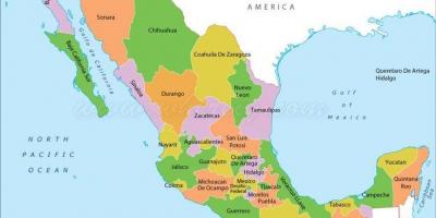 Zemljevid Mehike članice