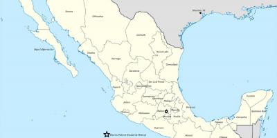 Držav Mehike zemljevid
