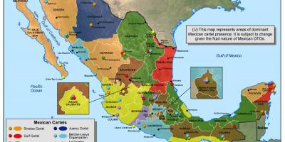 Mehiški kartel zemljevid