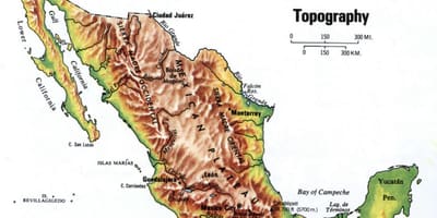 Mehika topografskih zemljevidov