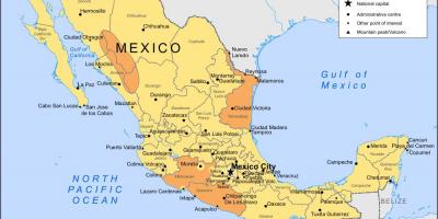 Vreme Mehika zemljevid